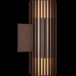 Udendørs Væglamper^Nordlux Aludra dobbelt udendørs  Seaside metallisk brun