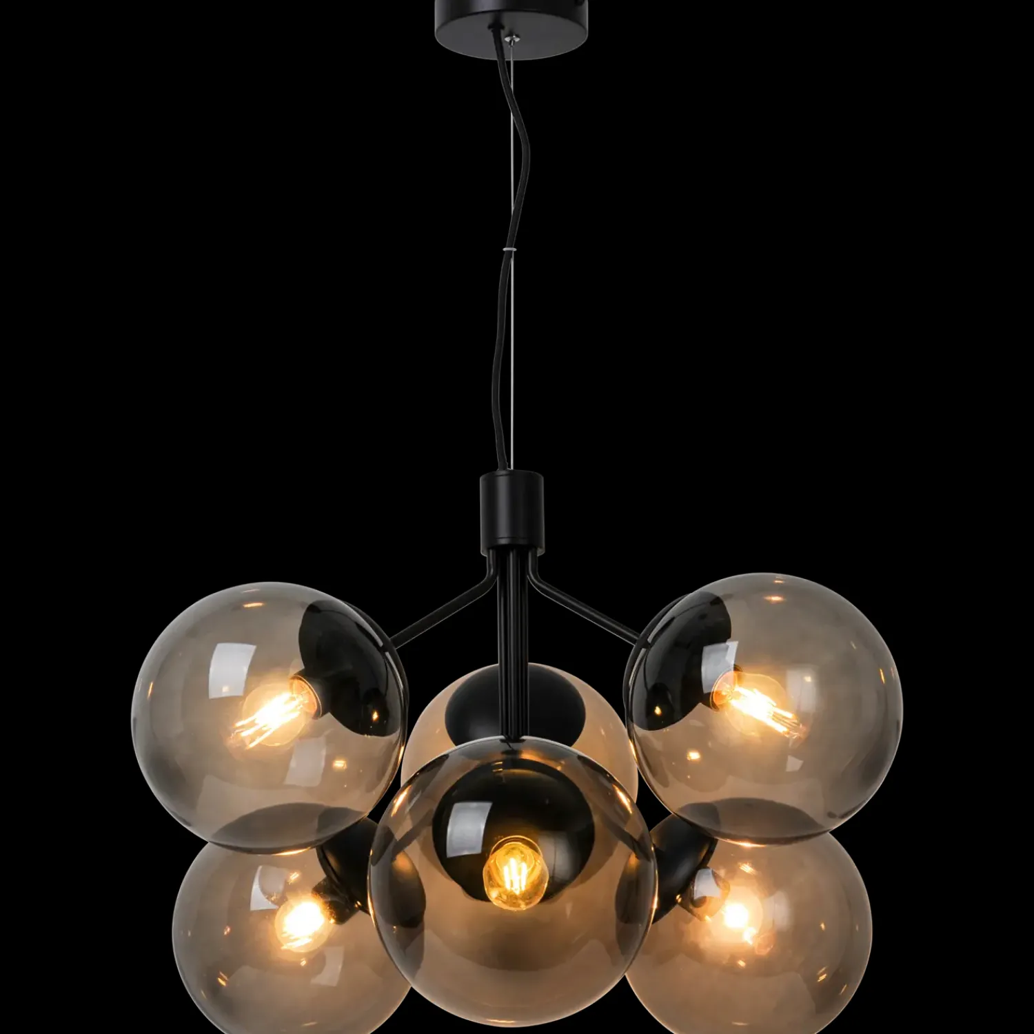 Pendler^Nordlux Ivona 6-spot pendel sort