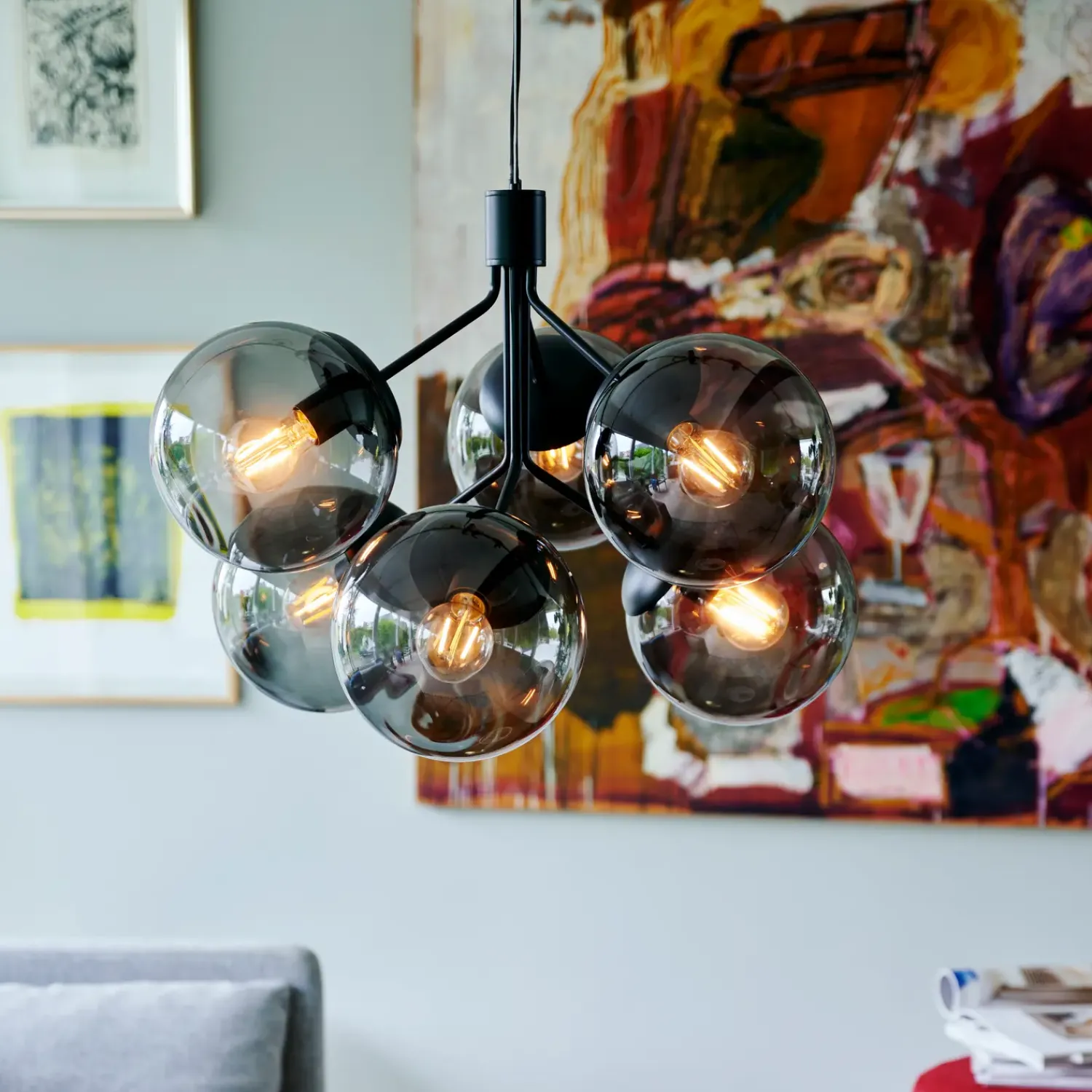 Pendler^Nordlux Ivona 6-spot pendel sort