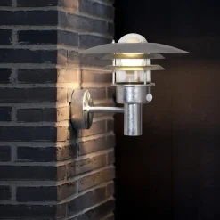 Nordlux Lønstrup 32 udendørs væglampe med sensor galvaniseret