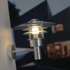 Outlet Nordlux Lønstrup 22 væglampe med sensor galvaniseret