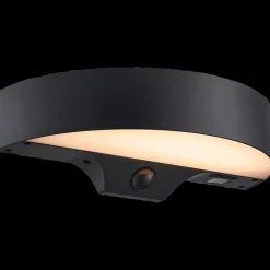 Solcellelamper^Nordlux Monay Round solar væglampe sort