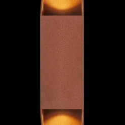 Outlet Nordlux Nico Square udendørs væglampe rustfarvet