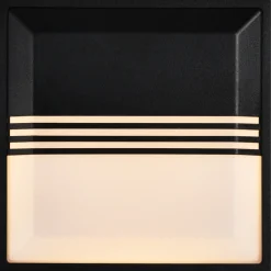 Nordlux Oliver udendørs firkantet væglampe sort