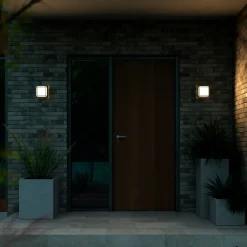 Nordlux Oliver udendørs firkantet væglampe sort