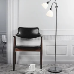 Sale Nordlux Ray dobb. gulvlampe E14 krom/opal