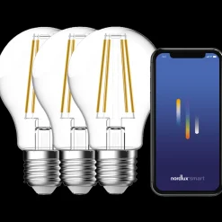 Discount Nordlux smart pære E27 A60 CCT 4,7W klar 3 pak