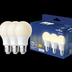 E27 Pærer^Nordlux smart pære LED E27 A60 SMD 7W hvid 3 pak