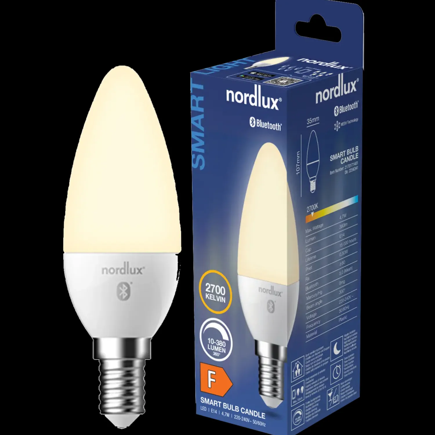 Nordlux E14 Pærer^smart pære LED E14 C35 4,7W hvid