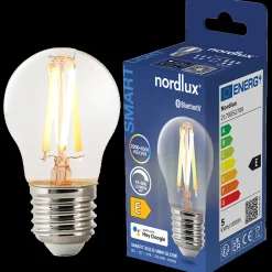 Online Nordlux smart pære LED E27 filament G45 4,7W klar