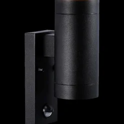 Discount Nordlux Tin Maxi Sensor udendørs væglampe 2 lyskilder sort