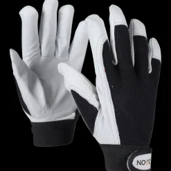 OX-ON Arbejdshandsker^Worker Basic 2004 gedeskindshandske sort/hvid str. CE 11