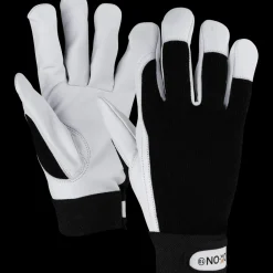 OX-ON Arbejdshandsker^Worker Basic 2004 gedeskindshandske sort/hvid str. CE 10