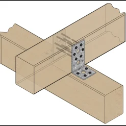 Outlet Paslode V12 vinkelbeslag m/rib 94x50x50x3 mm varmforz.