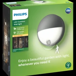 Philips Udendørs Væglamper^Capricorn udendørs væglampe med sensor antracit