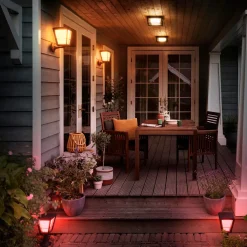 Philips Hue Udendørs Væglamper^Econic udendørs væglampe 15W sort