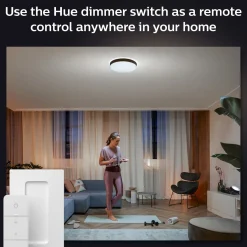 Outlet Philips Hue Enrave XL plafond Ø55,1 cm 48W sort