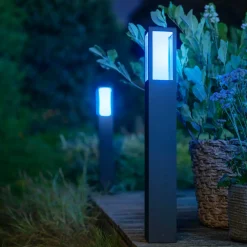 Philips Hue Havelamper^Impress udendørs søjlelampe 2x8W sort