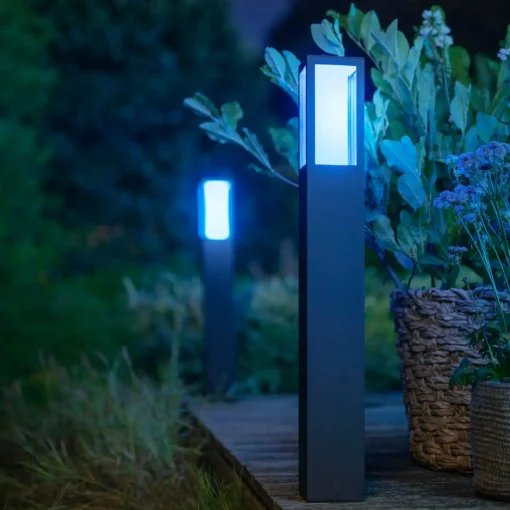 Philips Hue Havelamper^Impress udendørs søjlelampe 2x8W sort