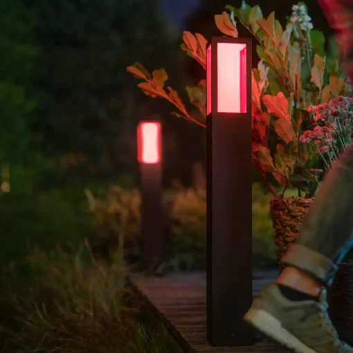 Philips Hue Havelamper^Impress udendørs søjlelampe 2x8W sort