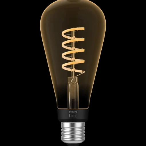 Outlet Philips Hue LED edison pære E27 7W ST72 filament hvid ambiente