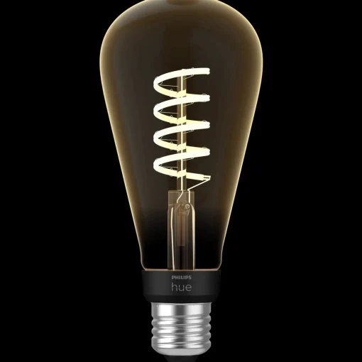 Outlet Philips Hue LED edison pære E27 7W ST72 filament hvid ambiente