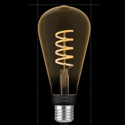 Outlet Philips Hue LED edison pære E27 7W ST72 filament hvid ambiente