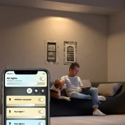 Indbygningsspots^Philips Hue Milliskin indbygningsspot rund GU10 LED