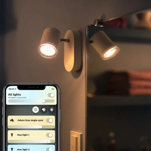 New Philips Hue White ambiance Adore enkelt spot til badeværelse GU10 LED