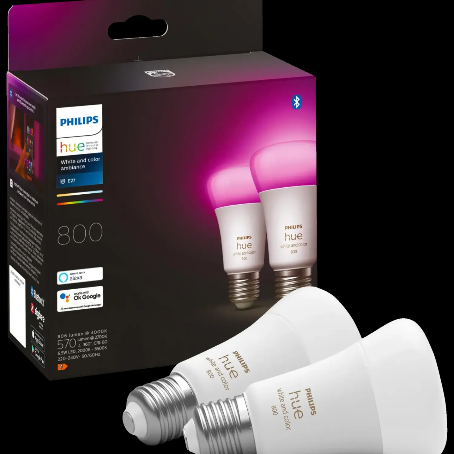 Clearance Philips Hue White and color ambiance dobbeltpakke E27 LED