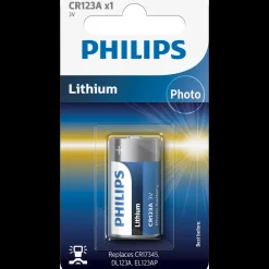Outlet Philips Minicelle CR123A 1-blister batteri