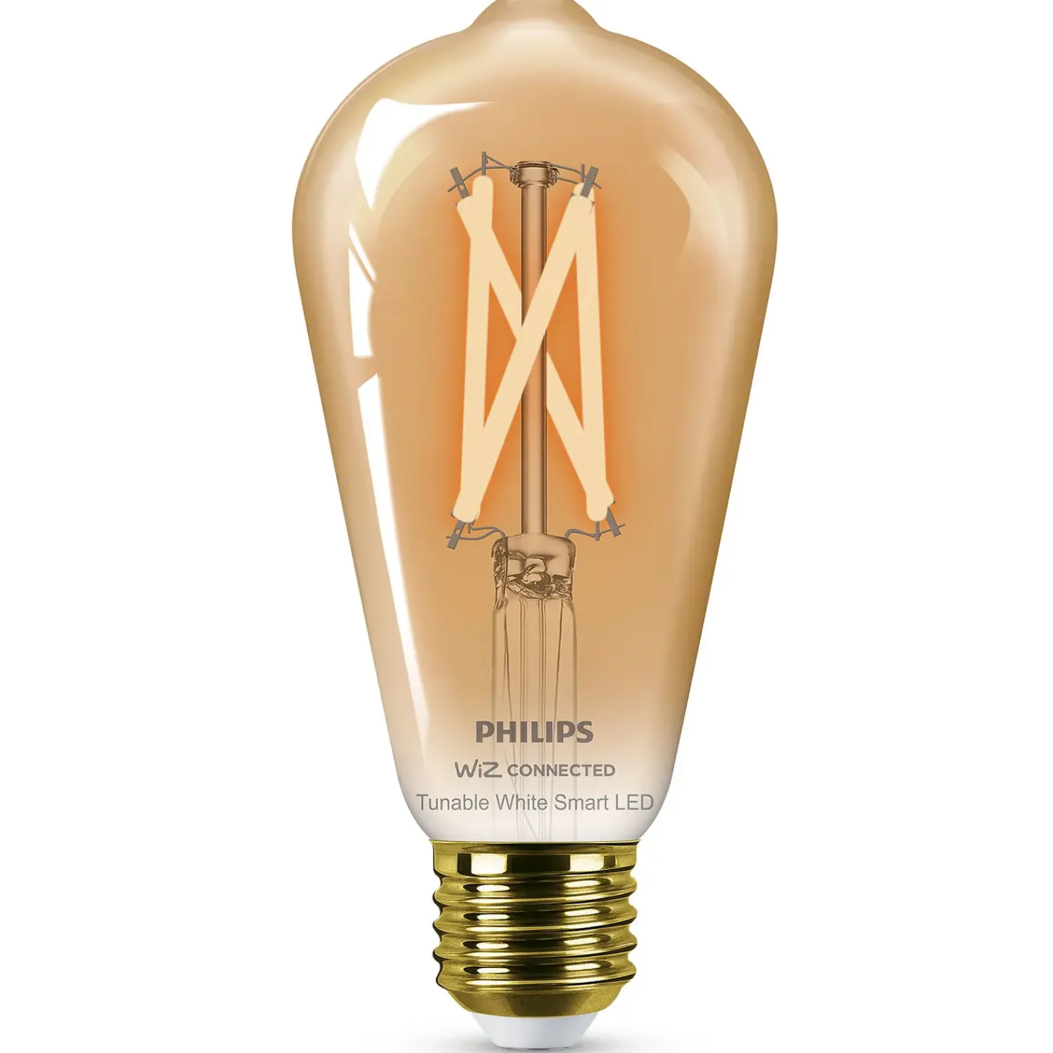 Sale Philips Smart Wiz white LED pære E27 6,7W edison guld