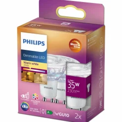 Philips Gu10 Spots^Spot LED pære GU10 35W 2 pack