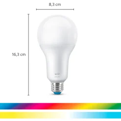 Philips Smart Wiz E27 Pærer^Philips WiZ Wi-Fi LED pære E27 18,5W A80 farve
