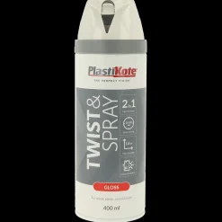 Plasti-Kote Spraymaling^twist spraymaling 400 ml blank hvid