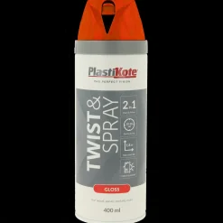 Plasti-Kote Spraymaling^twist spraymaling 400 ml blank postrød
