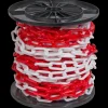 Afspærring Og Afmærkning^Plastkæde rød/hvid 6 mm x 25 m