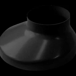 Plasttagrender^Plastmo brøndkrave 75/130 mm sort