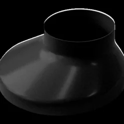 Plasttagrender^Plastmo brøndkrave 75/130 mm sort