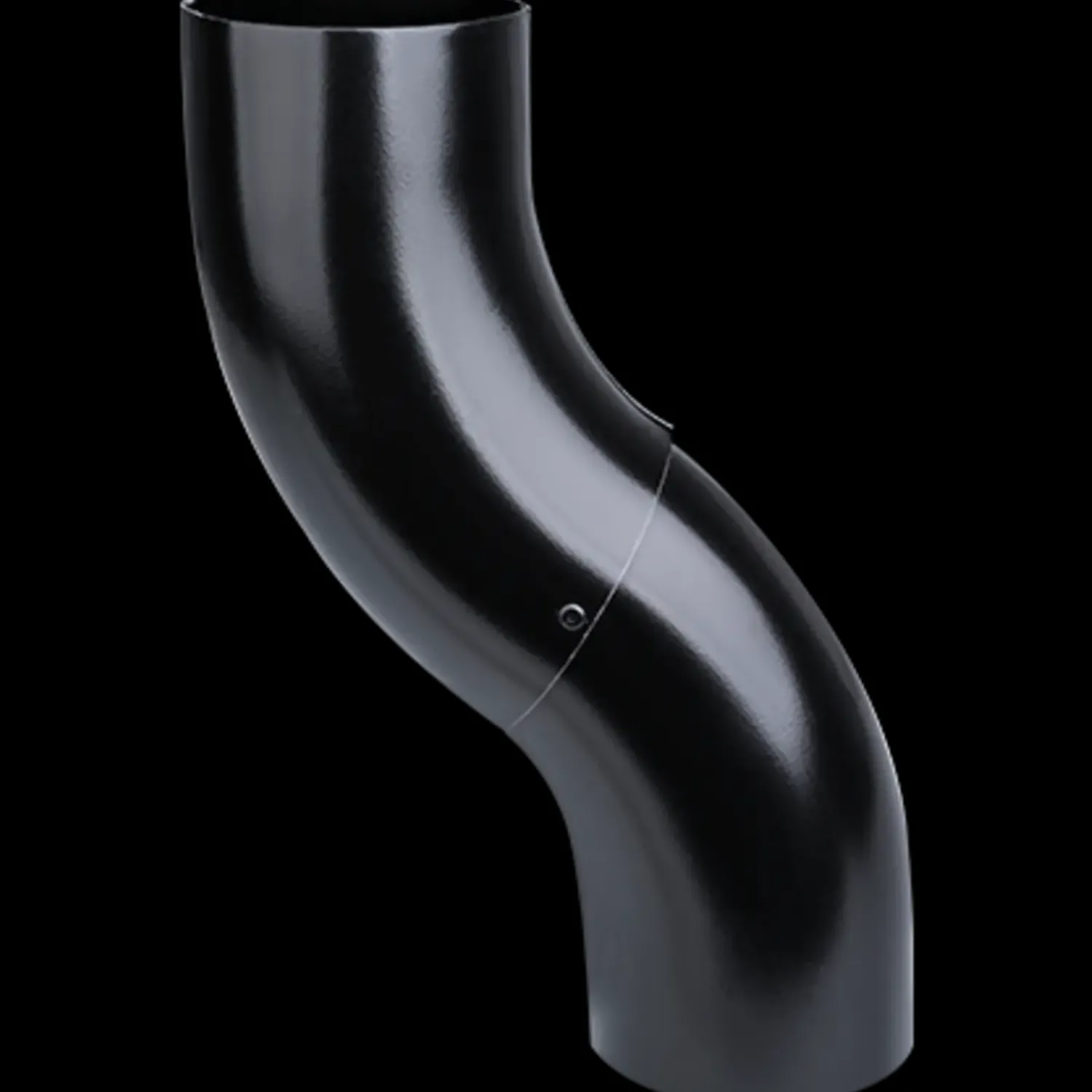 Plastmo nedførsel 75 mm stål sort