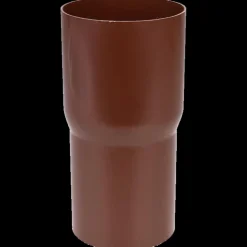 Plasttagrender^Plastmo rørsamlemuffe 75 mm brun