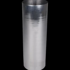 Zinktagrender^Plastmo sokkelknæ lige nedførsel 75 mm zink