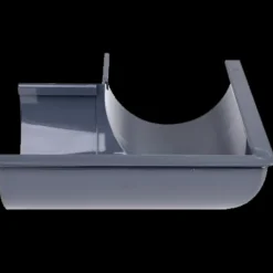 Plasttagrender^Plastmo udvendig gering nr. 12, 90° grafit