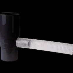 Plasttagrender^Plastmo vandudviser m/flexslange 75 mm sort