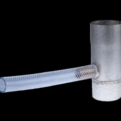 Zinktagrender^Plastmo vandudviser m/flexslange 75 mm alu/zink