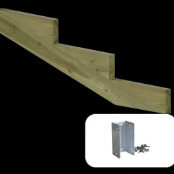 Plus Trapper Og Lemme^19º Trappevange 3 trin m/beslag  Trindybde 39 cm