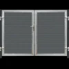 Plus Havelåger^Artura komposit dobbeltlåge 213×135 cm m/gråsorte stolper til nedstøbning