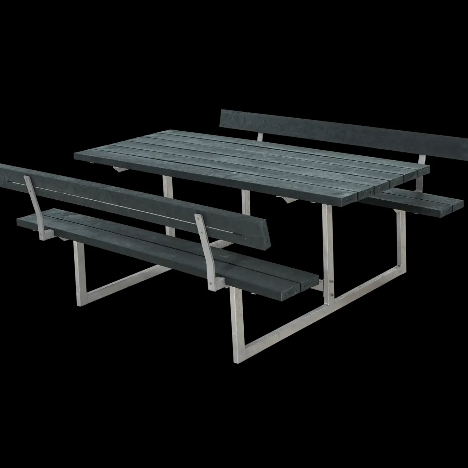 Bord- Og Bænkesæt^Plus Basic bord/bænkesæt med 2 ryglæn 177 cm trykimp