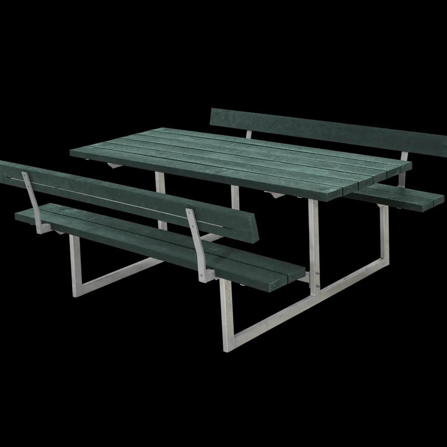 Bord- Og Bænkesæt^Plus Basic bord/bænkesæt med 2 ryglæn 177 cm trykimp