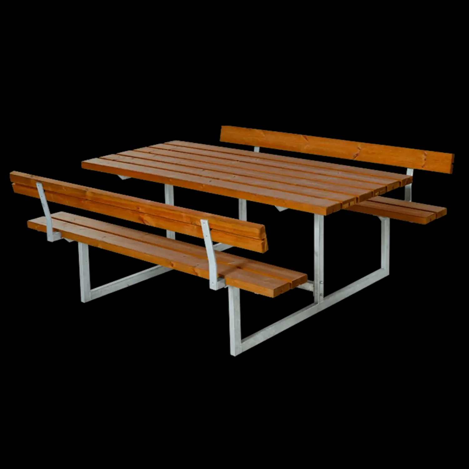 Bord- Og Bænkesæt^Plus Basic bord/bænkesæt med 2 ryglæn 177 cm trykimp